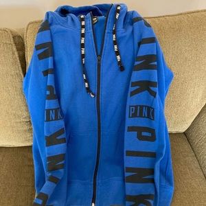 PINK brand zip up sweatshirt - used like new